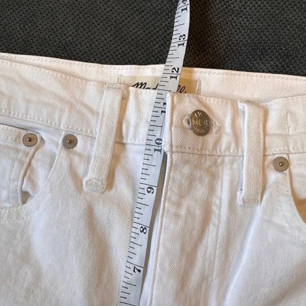 Madewell The High-Rise Slim Boyjean Boyfriend Jeans‎ in Tile White Size 27”